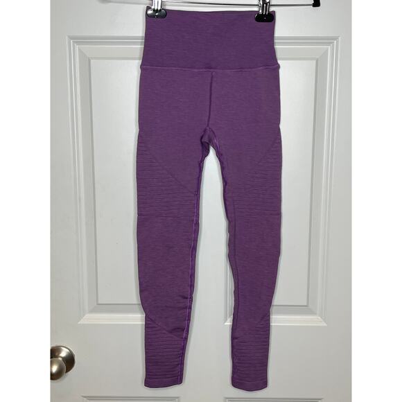 Alphalete Revival Purple Leggings Size XS Cross Fit Athleisure Workout - Picture 2 of 7